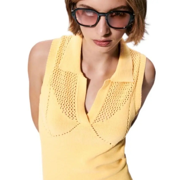 NWOT Zara Perforated Mini Tennis Dress w/sexy back cut out - knit look - Picture 6 of 6